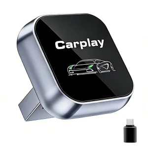 2026 Upgraded 2-in-1 Wireless CarPlay Adapter for Apple iPhone & Android, Plug and Play, Realtek 8730E Chip Fast&Stable Connection & No Latency, Wired to Wireless Adapter, USB-A/Type-C Port, CT106