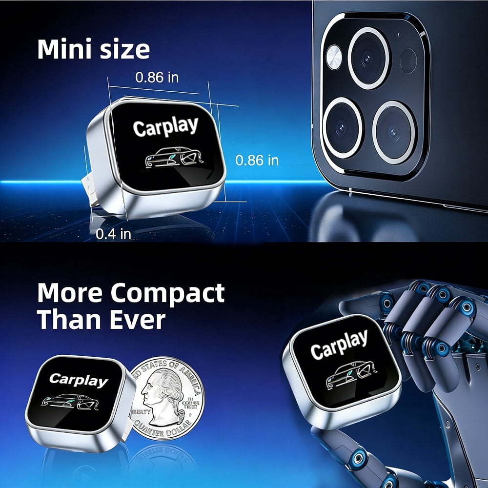 2026 Upgraded 2-in-1 Wireless CarPlay Adapter for Apple iPhone & Android, Plug and Play, Realtek 8730E Chip Fast&Stable Connection & No Latency, Wired to Wireless Adapter, USB-A/Type-C Port, CT106 - Image 7