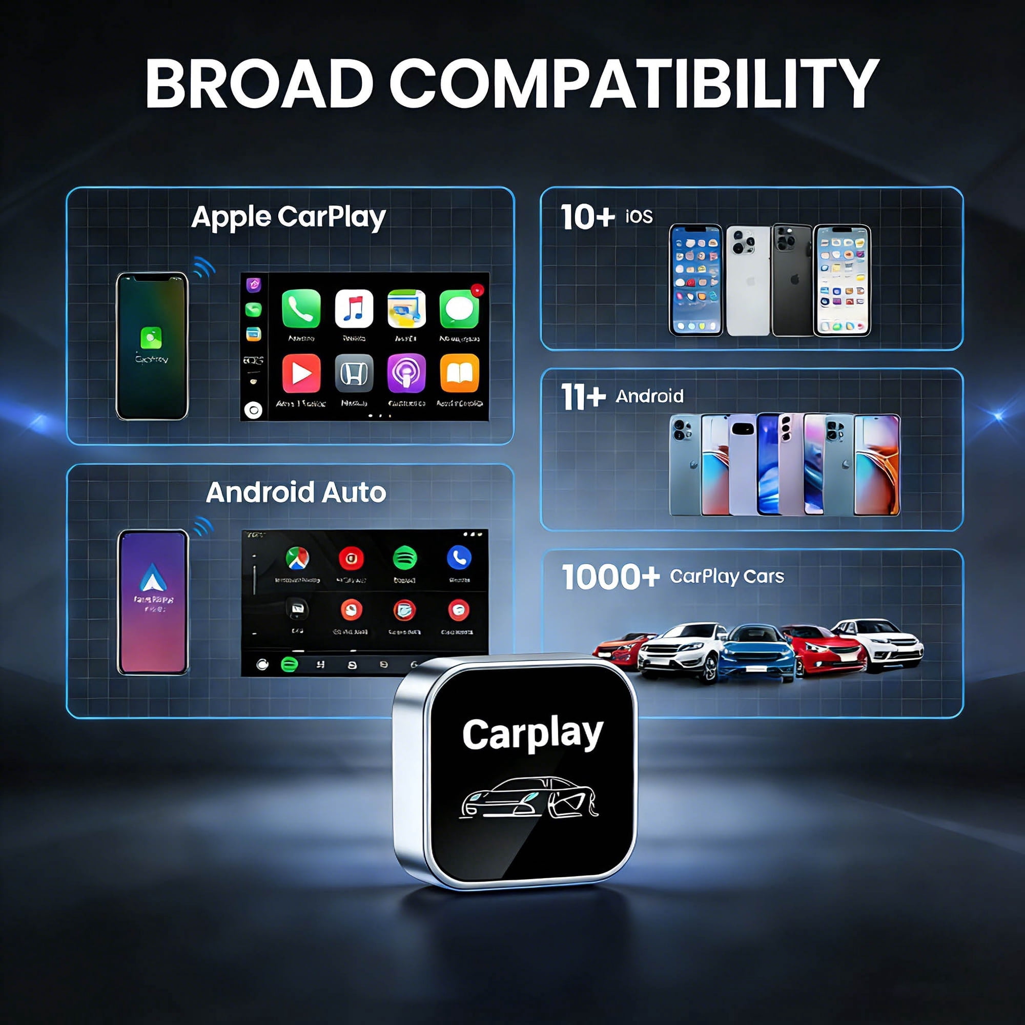 2026 Upgraded 2-in-1 Wireless CarPlay Adapter for Apple iPhone & Android, Plug and Play, Realtek 8730E Chip Fast&Stable Connection & No Latency, Wired to Wireless Adapter, USB-A/Type-C Port, CT106 - Image 8