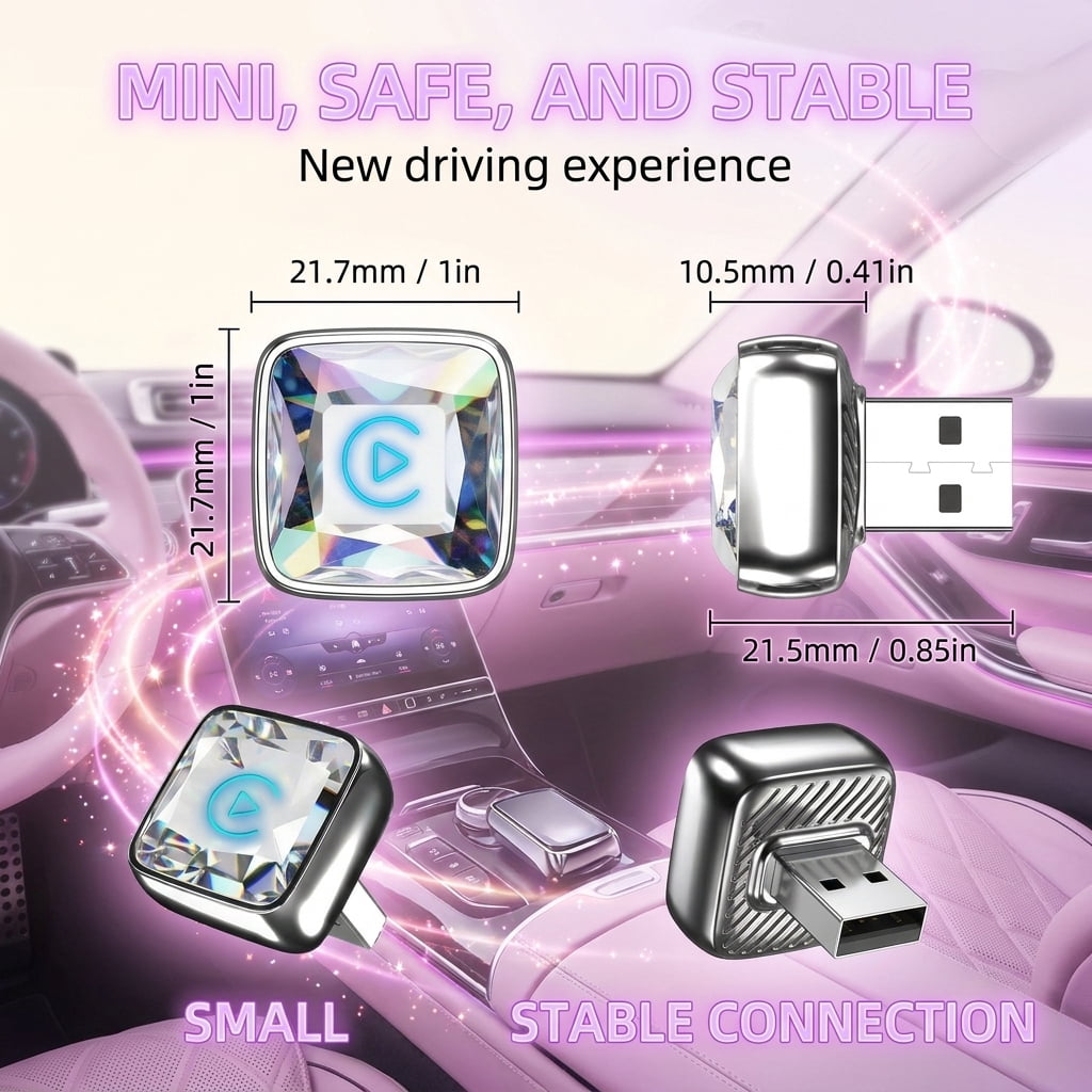 2-in-1 Wireless CarPlay & Android Auto Adapter with USB-A/Type-C, Plug & Play, No Lag Fast Connection, for iPhone (iOS 10+) & Android (11+), Converts Wired to Wireless for 1000+ Car Models, LOSFTES - Image 2