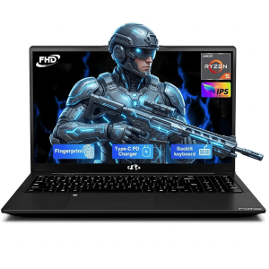 15.6" IPS FHD Laptop 16GB RAM 512GB SSD AMD Ryzen 5 (Beat i5-1135G7, 4 Cores Up to 3.7GHz) with Fingerprint Backlit Keyboard Numpad 65W Type-C BT5.2 Black