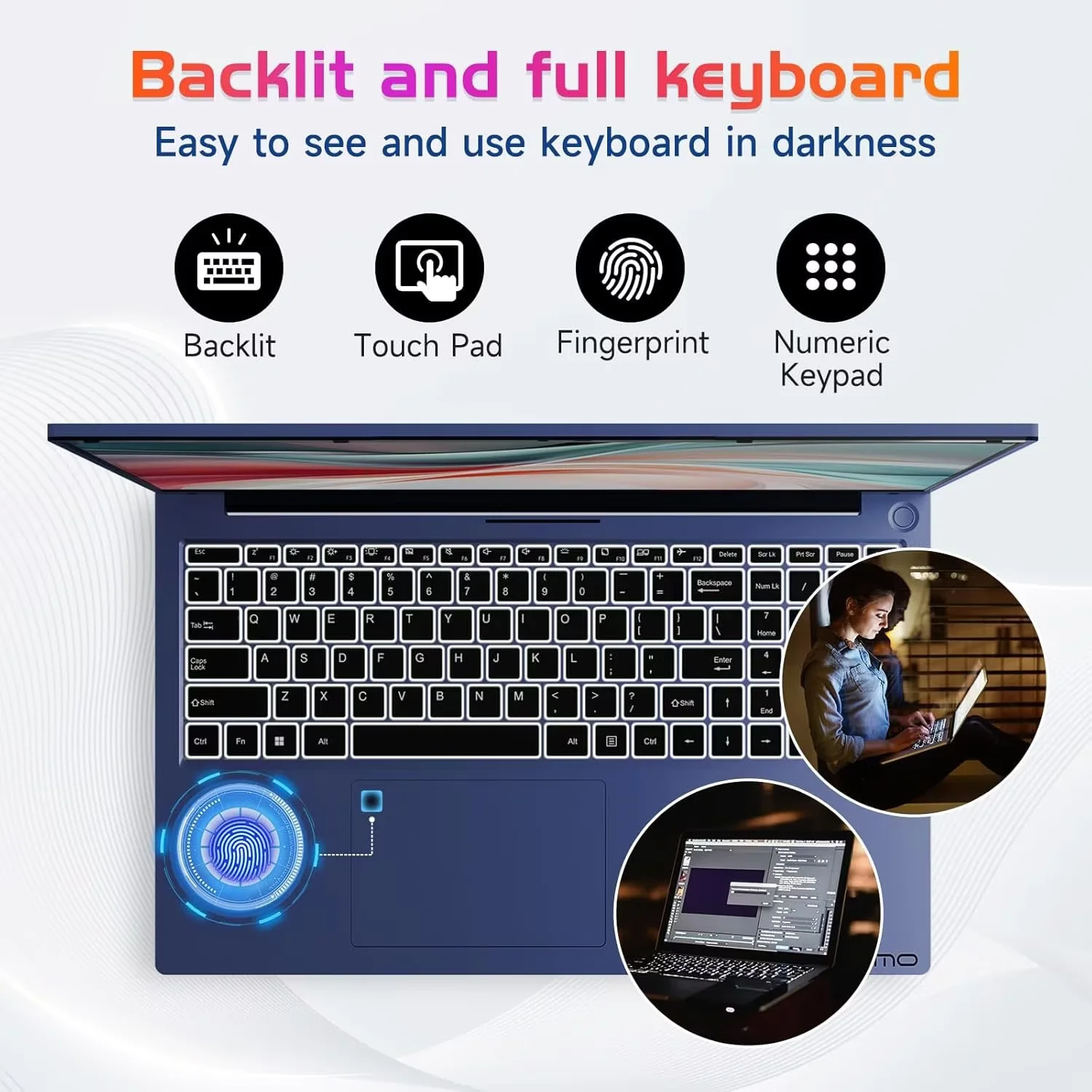 17.3" FHD IPS Business Laptop, 32GB RAM 1TB SSD, 12th Gen Intel Core i3-1215U (6-Cores Up to 4.4GHz Beat i5-1135G7), Type-C 65W PD Fast Charger, Win 11, Fingerprint Backlit Keyboard RoseGold - Image 2