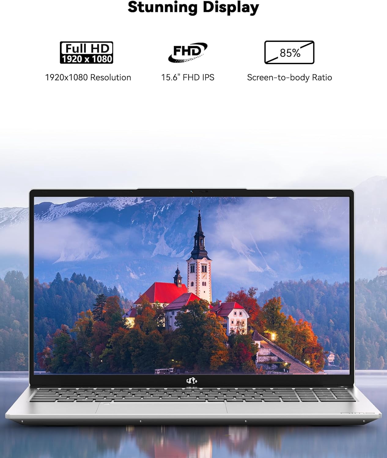 15.6" IPS FHD Laptop 16GB RAM 512GB SSD AMD Ryzen 5 (Beat i5-1135G7, 4 Cores Up to 3.7GHz) with 65W Type-C Fingerprint Backlit Keyboard BT5.2 Numpad RoseGold - Image 5