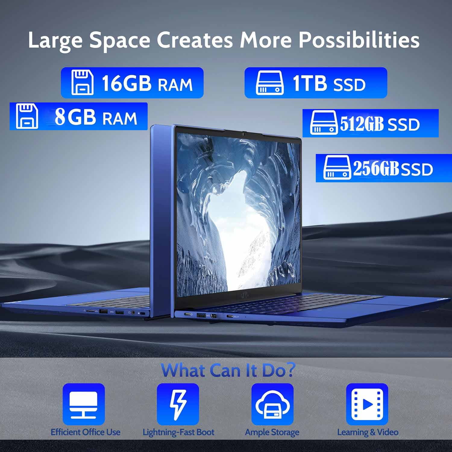 15.6 inch Laptop Computer Windows 11, with Intel N100 Processor, FHD IPS (1920x1080),16GB RAM 256 SSD(Rose Gold) - Image 6