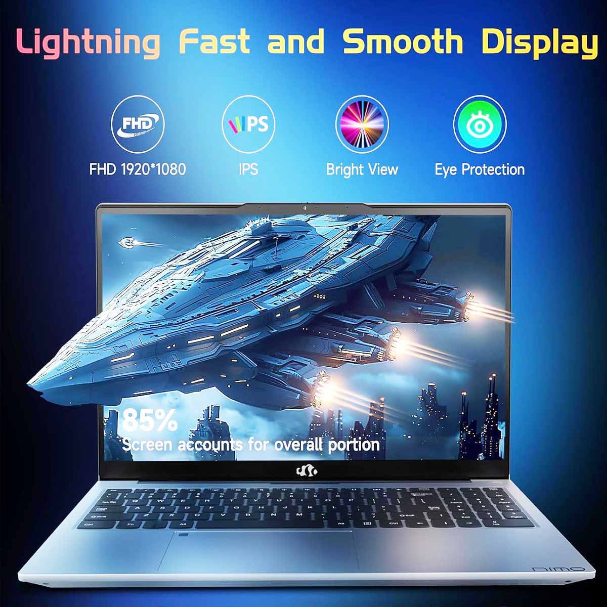 15.6 inch Laptop Computer Windows 11, with Intel N100 Processor, FHD IPS (1920x1080),16GB RAM 256 SSD(Rose Gold) - Image 15