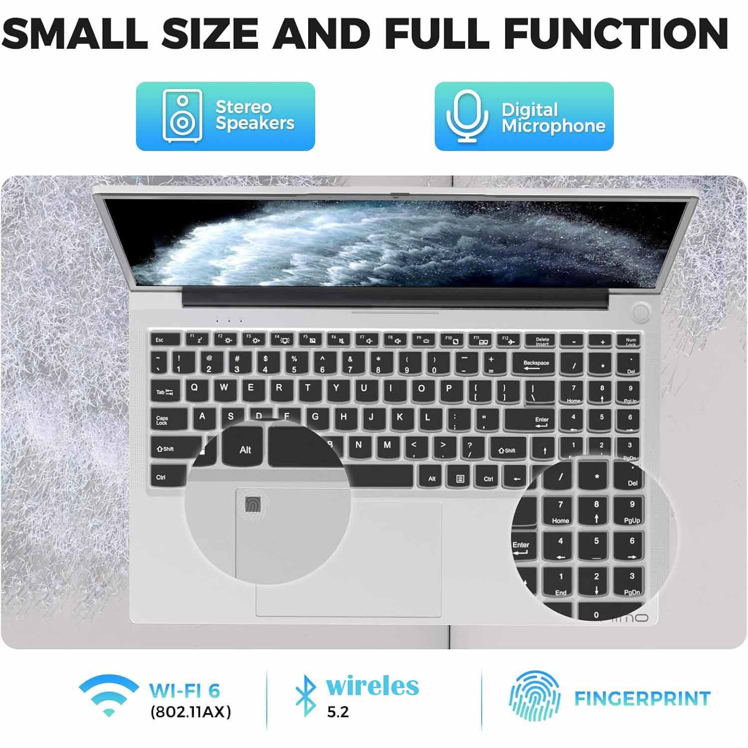 15.6 inch Laptop Computer Windows 11, with Intel N100 Processor, FHD IPS (1920x1080),16GB RAM 256 SSD(Rose Gold) - Image 16