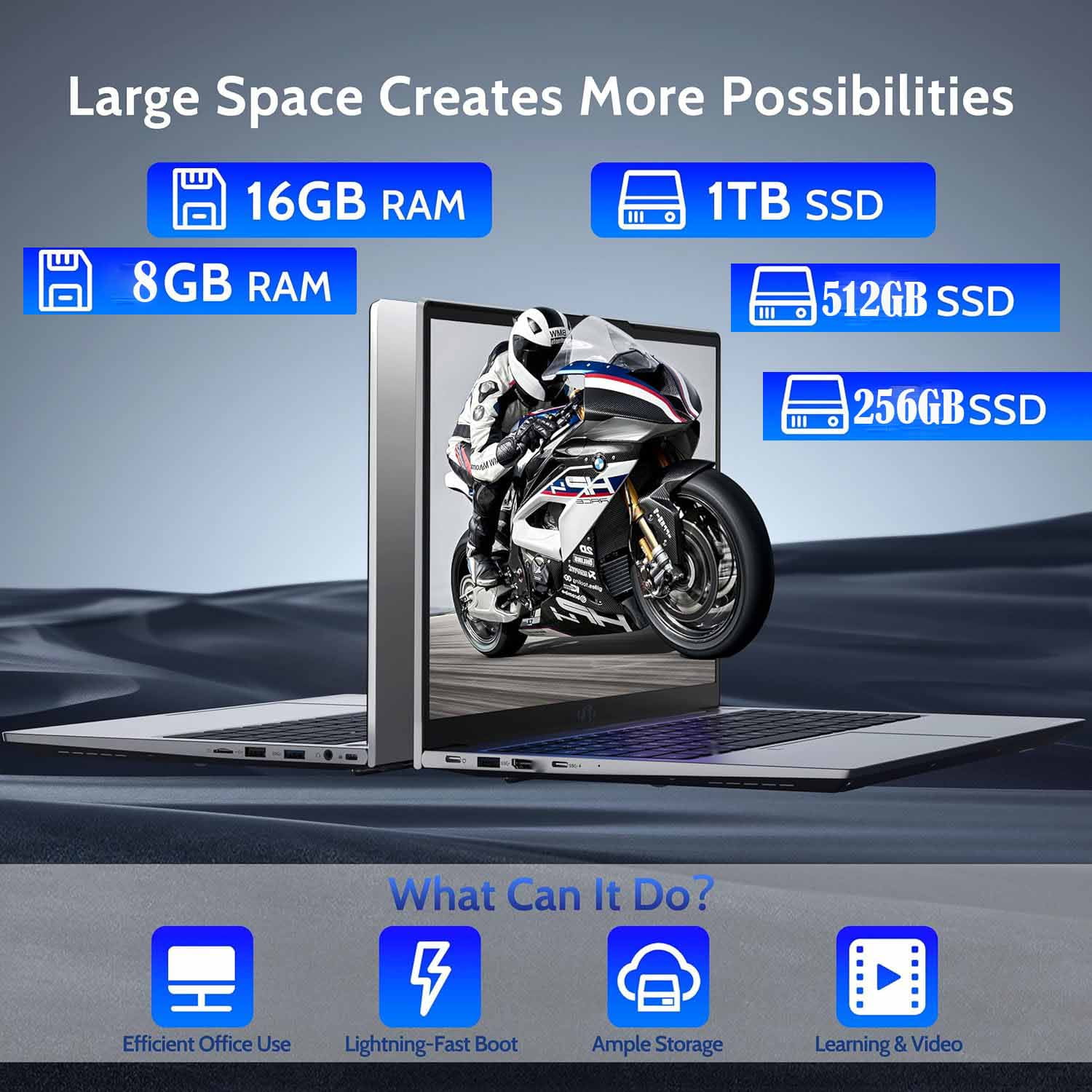 15.6 inch Laptop Computer Windows 11, with Intel N100 Processor, FHD IPS (1920x1080),16GB RAM 256 SSD(Rose Gold) - Image 13