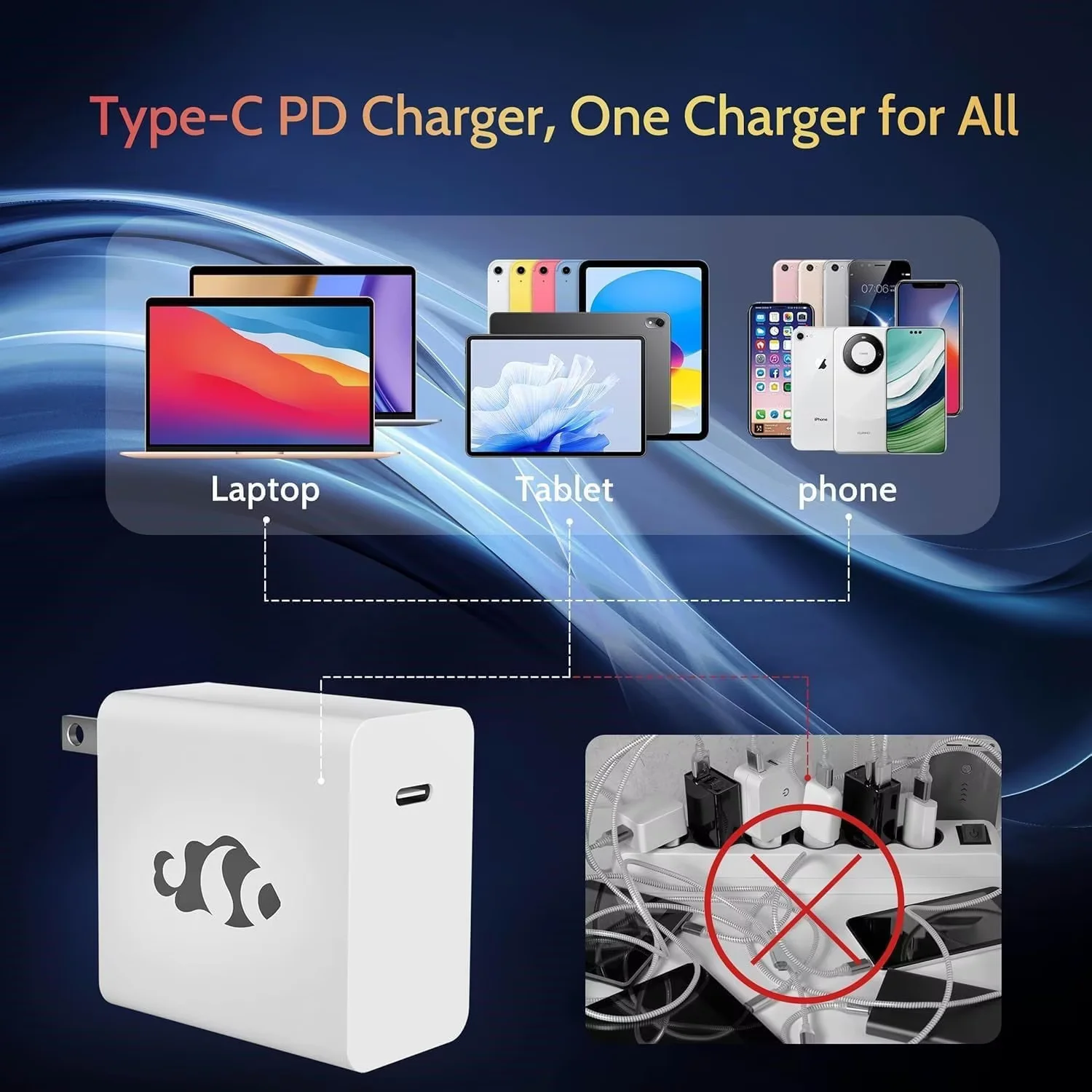 17.3'' FHD IPS Laptop Computer, Intel Pentium Quad-Core N100 Processor, 8GB RAM 256GB SSD, Type-C 65W PD Fast Charger, Fingerprint Backlit Keyboard, Win 11, WiFi 6 (Blue) - Image 6