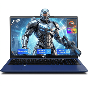 15.6" IPS FHD Laptop 16GB RAM 1TB SSD AMD Ryzen 5 (Beat i5-1135G7, 4 Cores Up to 3.7GHz) with 65W Type-C 180° Viewing Lightweight Thin Design BT5.2 Numpad Blue