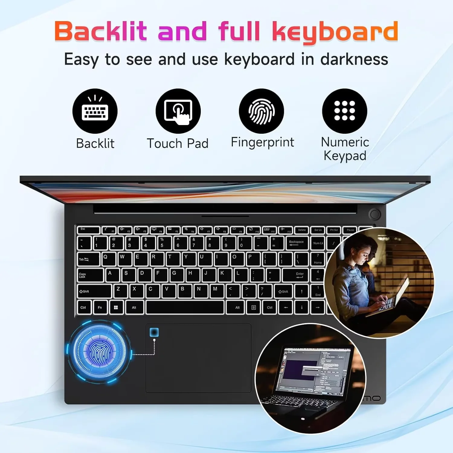 17.3" FHD IPS Business Laptop, 32GB RAM 2TB SSD, 12th Gen Intel Core i3-1215U (6-Cores Up to 4.4GHz Beat i5-1135G7), Type-C 65W PD Fast Charger, Win 11, Fingerprint Backlit Keyboard Wi-Fi 6 Gray - Image 5
