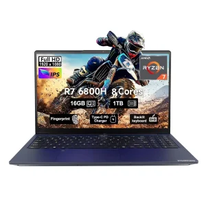 15.6" IPS FHD Gaming Laptop 8 Cores AMD Ryzen 7 6800H(Beat Intel i7-12700H, Up to 4.7GHz) 16GB DDR5 RAM 1TB SSD AMD Radeon 680M GPU-Business Rose Gold Laptop 100W Type-C Backlit Keyboard Fingerprint