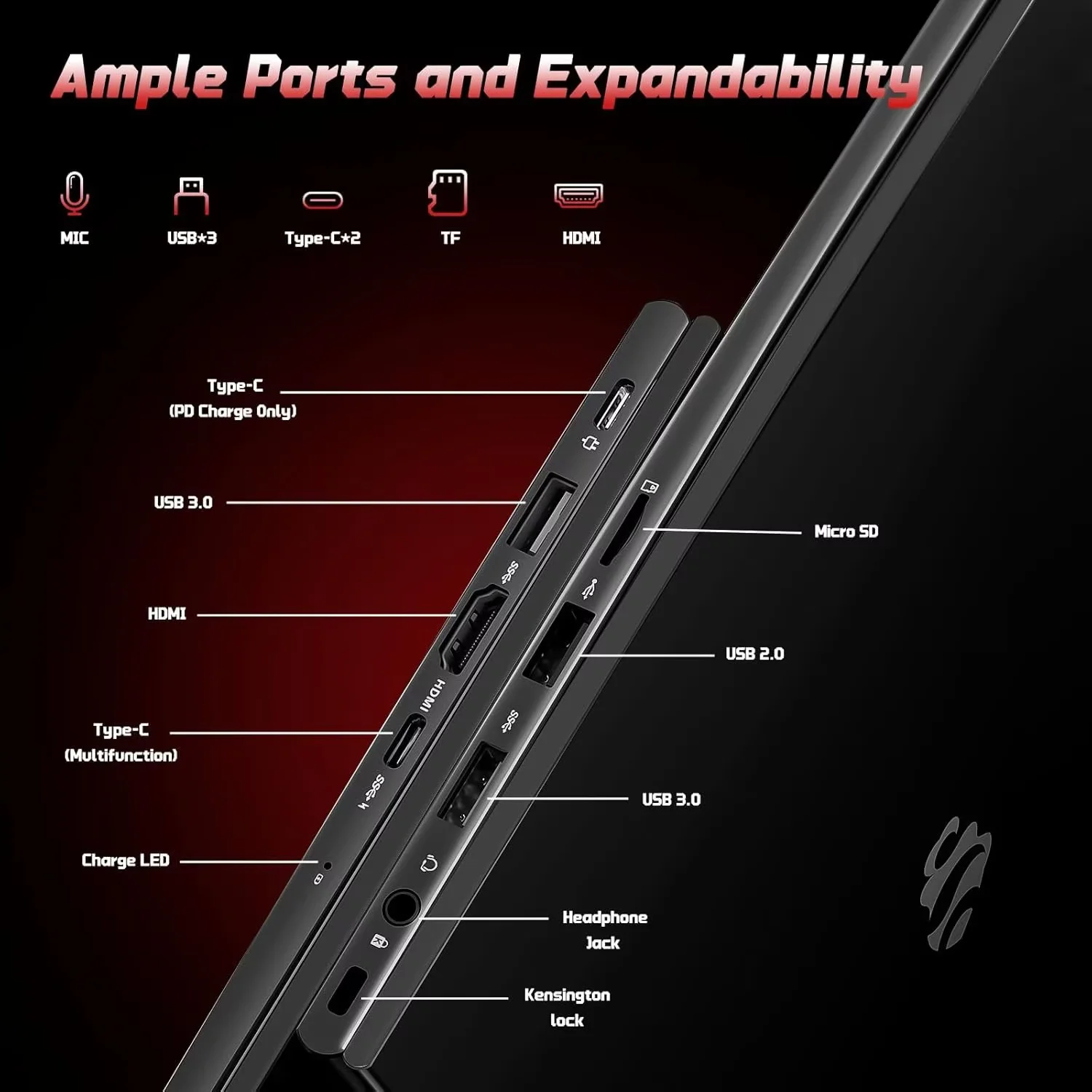 2026 Newest Laptop, 15.6" FHD IPS Student Laptop Computer 8GB RAM 256GB SSD 4 Cores 13th Gen Intel N150(Beat to i3-1115G4, Up to 3.6GHz) 65W GaN Type-C Fingerprint Backlit Keyboard Wi-Fi 6 Black - Image 6