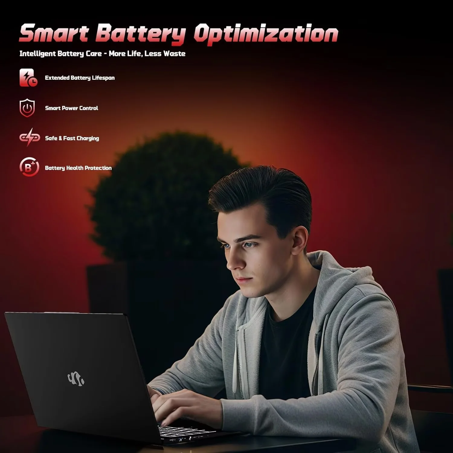 2026 Newest Laptop, 15.6" FHD IPS Student Laptop Computer 8GB RAM 256GB SSD 4 Cores 13th Gen Intel N150(Beat to i3-1115G4, Up to 3.6GHz) 65W GaN Type-C Fingerprint Backlit Keyboard Wi-Fi 6 Black - Image 5