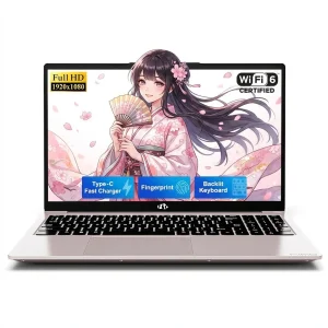 2026 Newest Laptop, 15.6" FHD IPS Student Laptop Computer 8GB RAM 256GB SSD 4 Cores 13th Gen Intel N150(Beat to i3-1115G4, Up to 3.6GHz) 65W GaN Type-C Fingerprint Backlit Keyboard Wi-Fi 6 RoseGold