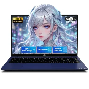 2026 Newest Laptop, 15.6" FHD IPS Student Laptop Computer 8GB RAM 256GB SSD 4 Cores 13th Gen Intel N150(Beat to i3-1115G4, Up to 3.6GHz) 65W GaN Type-C Fingerprint Backlit Keyboard Wi-Fi 6 Blue