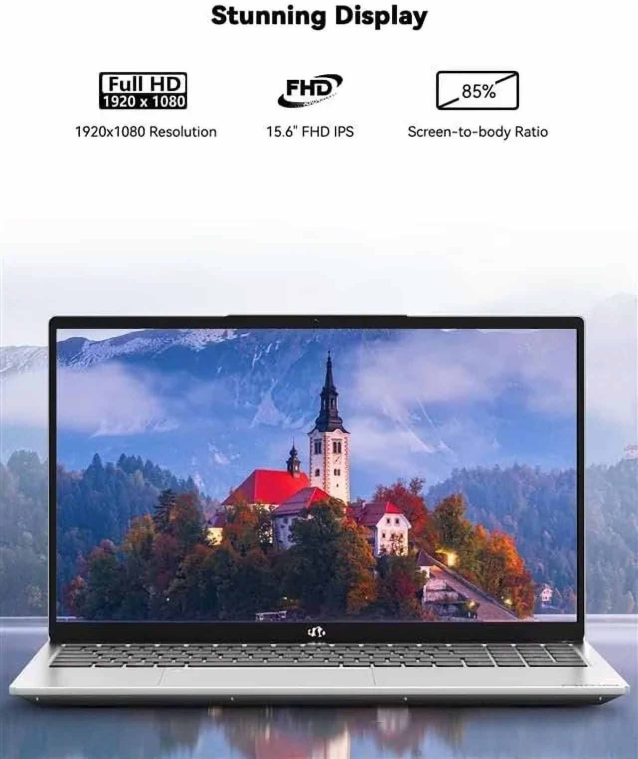 15.6" FHD Business Laptop 32GB RAM 1TB SSD AMD Ryzen 5(Beat i3-1215U, 4 Cores Up to 3.7GHz) 65W Type-C Fingerprint Backlit Keyboard IPS-Computer Wi-Fi 5 BT5.2 Laptops on sale Black - Image 6
