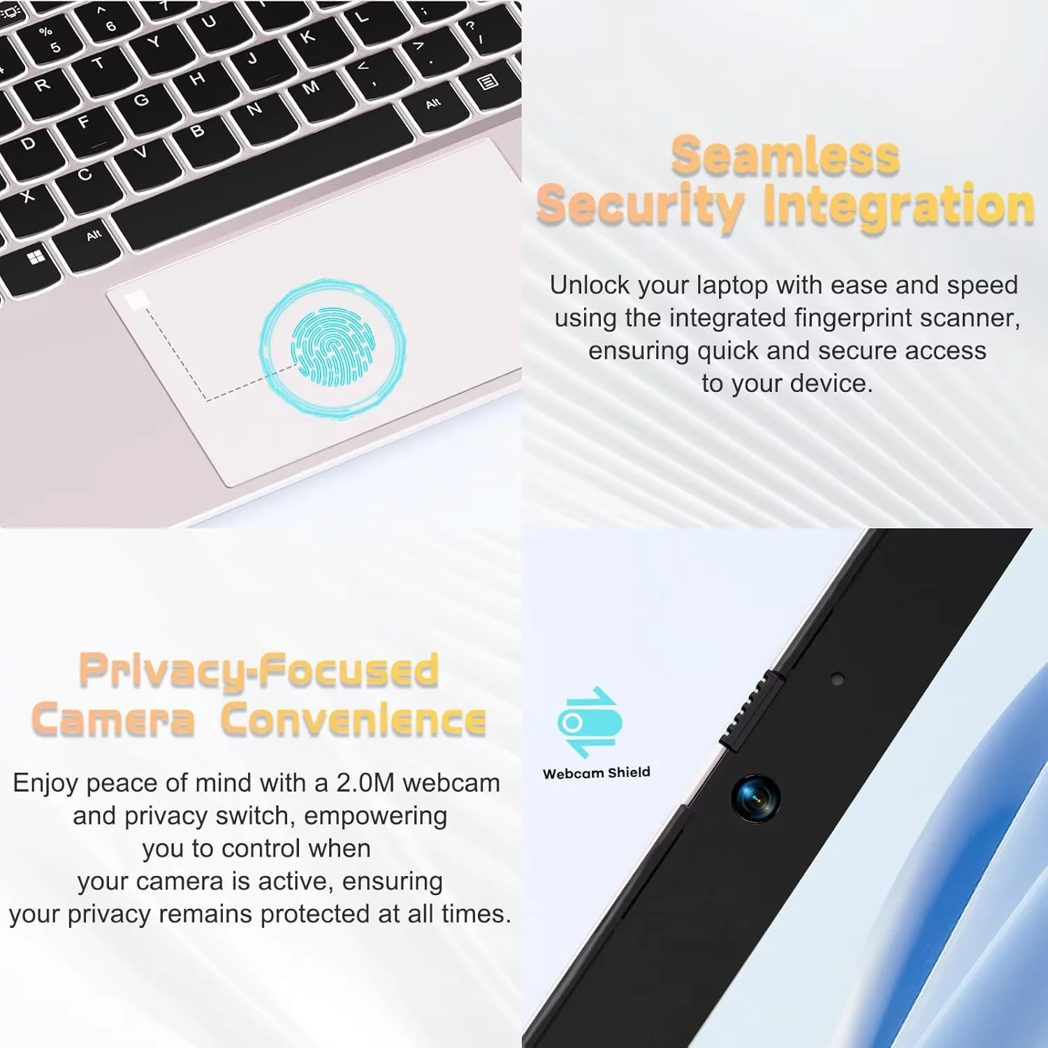 15.6" FHD Business Laptop 32GB RAM 1TB SSD AMD Ryzen 5(Beat i3-1215U, 4 Cores Up to 3.7GHz) 65W Type-C Fingerprint Backlit Keyboard IPS-Computer Wi-Fi 5 BT5.2 RoseGold - Image 3