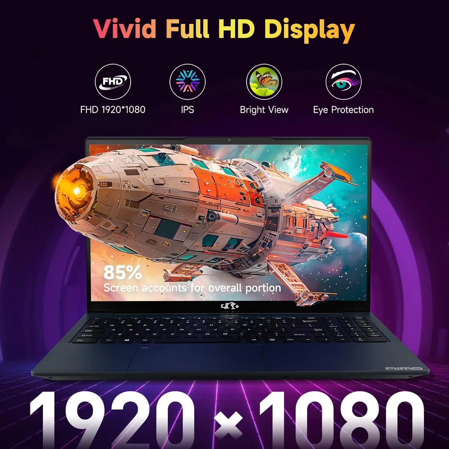 15.6" FHD Business Laptop 32GB RAM 1TB SSD AMD Ryzen 5(Beat i3-1215U, 4 Cores Up to 3.7GHz) 65W Type-C Fingerprint Backlit Keyboard IPS-Computer Wi-Fi 5 BT5.2 Blue - Image 2