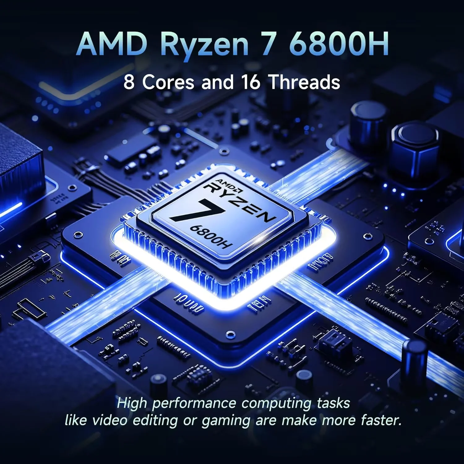 17.3" IPS FHD-Gaming-Laptop, 8 Cores AMD Ryzen 7 6800H 32GB DDR5 RAM 1TB SSD (Beat i7-12700H Up to 4.7GHz) AMD Radeon 680M GPU-Computer with 100W Type-C Backlit Keyboard Fingerprint - Image 3