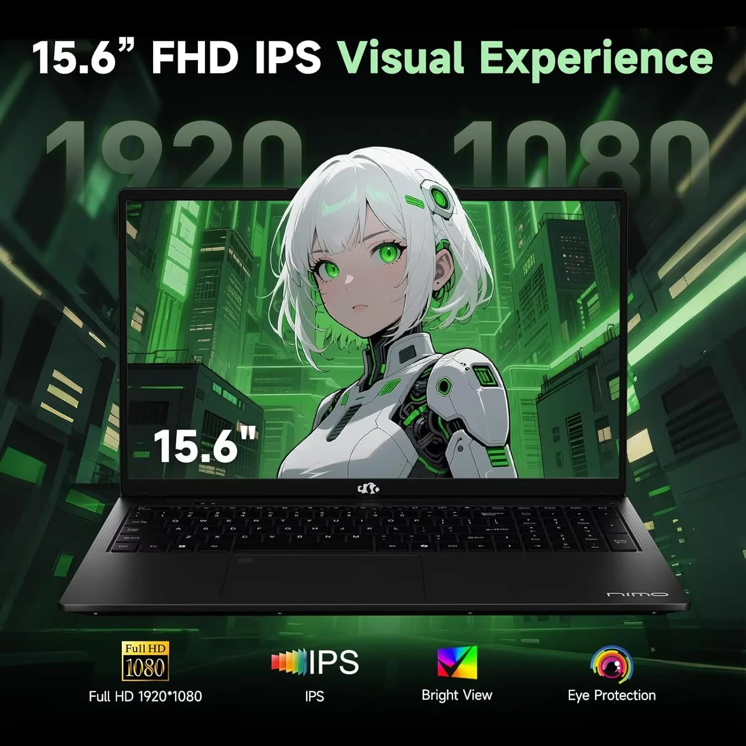 15.6" FHD IPS Gaming Laptop - AMD Ryzen 7 7735HS (8-Core) Computer with Radeon 680M , 32GB DDR5 RAM, 2TB SSD, Backlit Keyboard, 100W Type-C, Fingerprint - Image 7