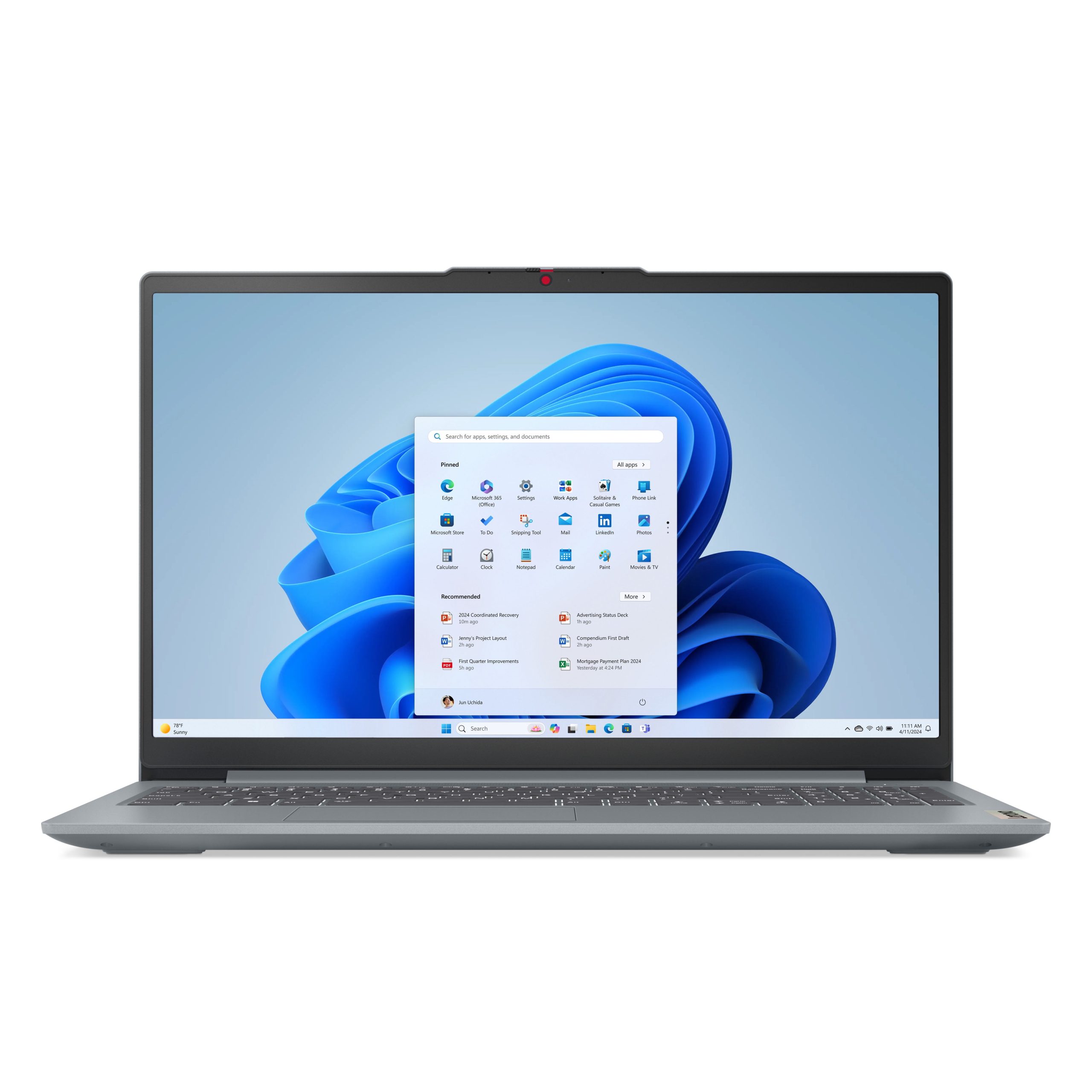 15.6'' FHD Laptop Computer, Windows 11, Intel N100 Processor(Beat to i3 1115G4, Up to 3.4GHz), 4GB RAM 128GB SSD, Fingerprint, Backlit keyboard, Type-C 65W PD Fast Charger (Silver) - Image 5