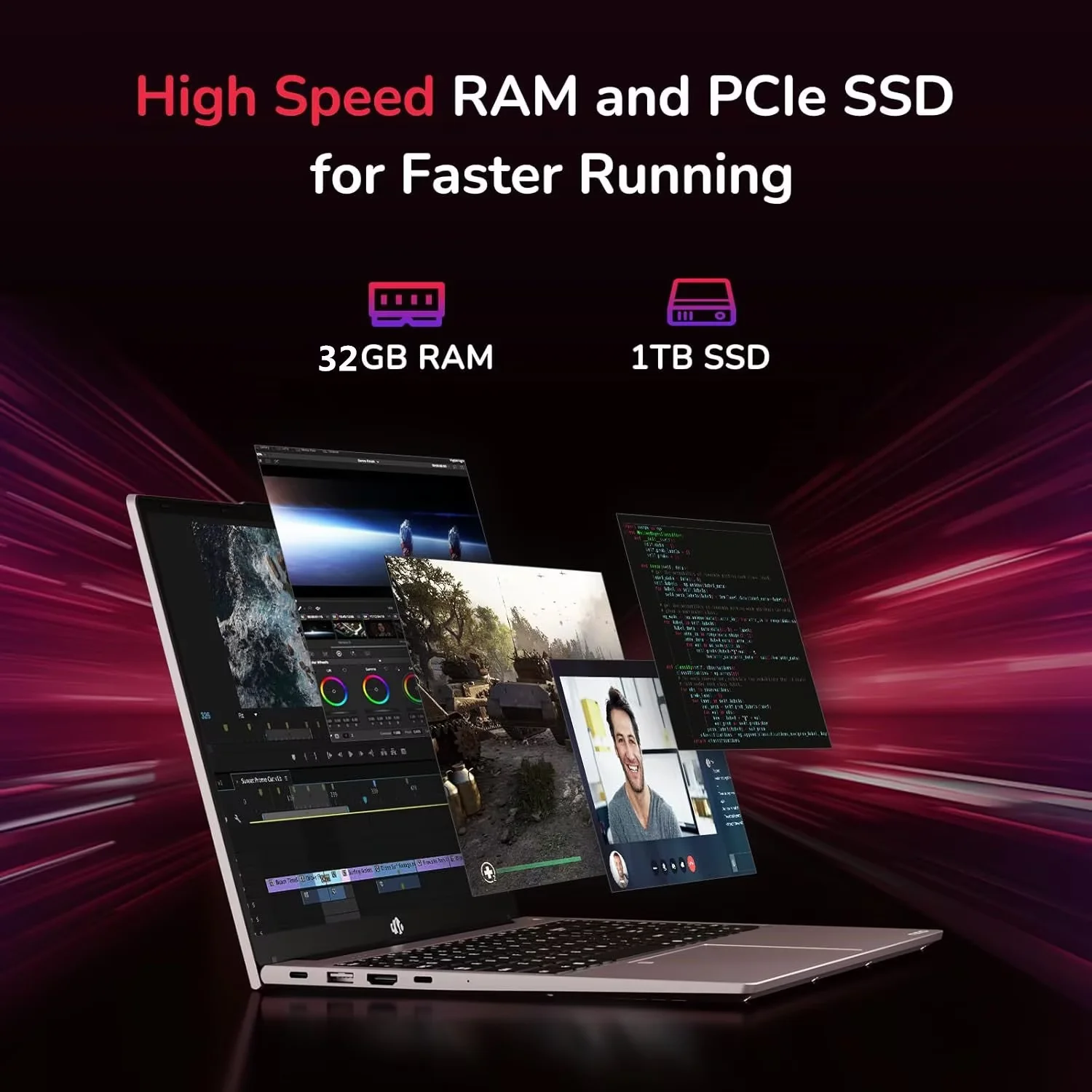 15.6" IPS FHD Gaming Laptop 8 Cores AMD Ryzen 7 6800H(Beat Intel i7-12700H, Up to 4.7GHz) 16GB DDR5 RAM 1TB SSD AMD Radeon 680M GPU-Business RoseGold Laptop 100W Type-C Backlit Keyboard Fingerprint - Image 6