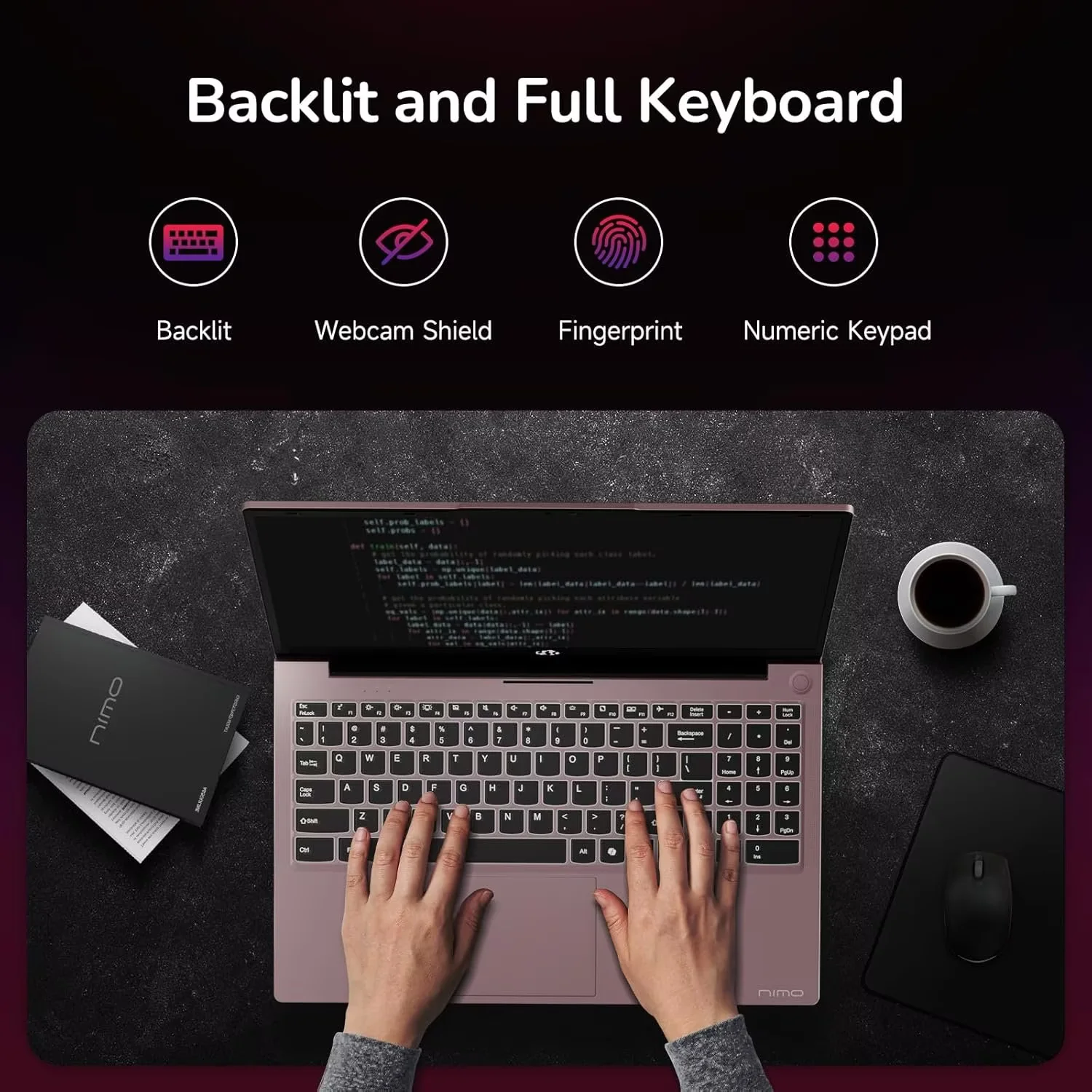 15.6" IPS FHD Gaming Laptop 8 Cores AMD Ryzen 7 6800H(Beat Intel i7-12700H, Up to 4.7GHz) 16GB DDR5 RAM 1TB SSD AMD Radeon 680M GPU-Business RoseGold Laptop 100W Type-C Backlit Keyboard Fingerprint - Image 3