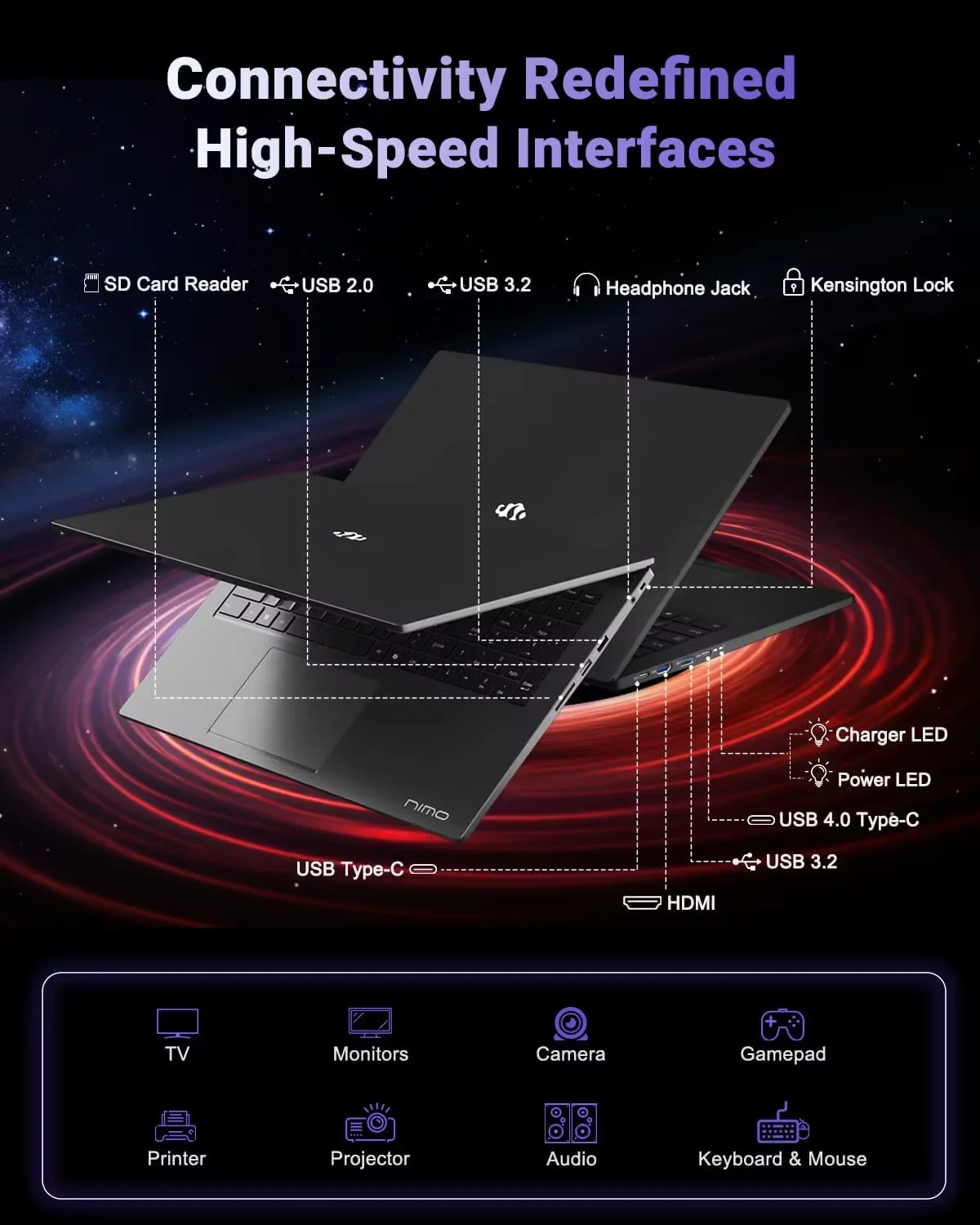 17.3" IPS FHD New Gaming Laptop, AMD Ryzen 7 8745HS 32GB DDR5 RAM 1TB SSD ( up to 4.9GHz) Radeon 780M Graphics Business Computer with 100W Type-C Backlit Keyboard, Fingerprint USB-C 4.0 - Image 8