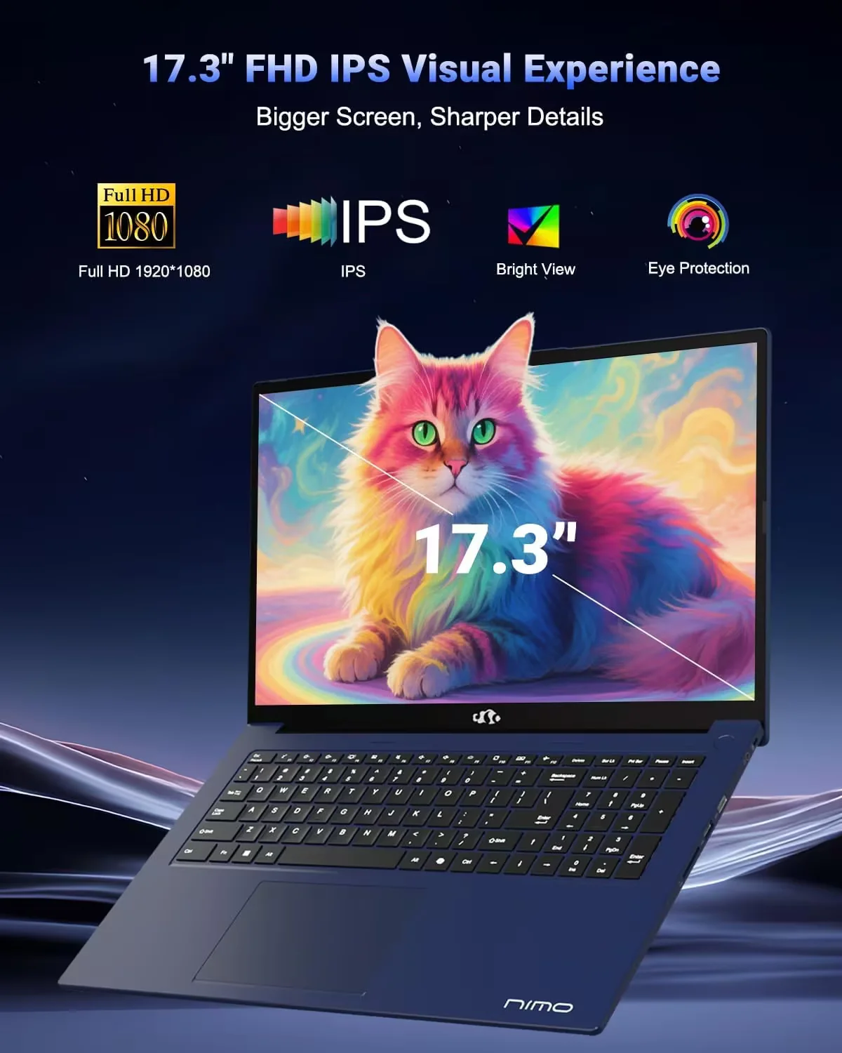 17.3" IPS FHD New Gaming Laptop, AMD Ryzen 7 8745HS 32GB DDR5 RAM 1TB SSD ( up to 4.9GHz) Radeon 780M Graphics Business Computer with 100W Type-C Backlit Keyboard, Fingerprint USB-C 4.0 - Image 8