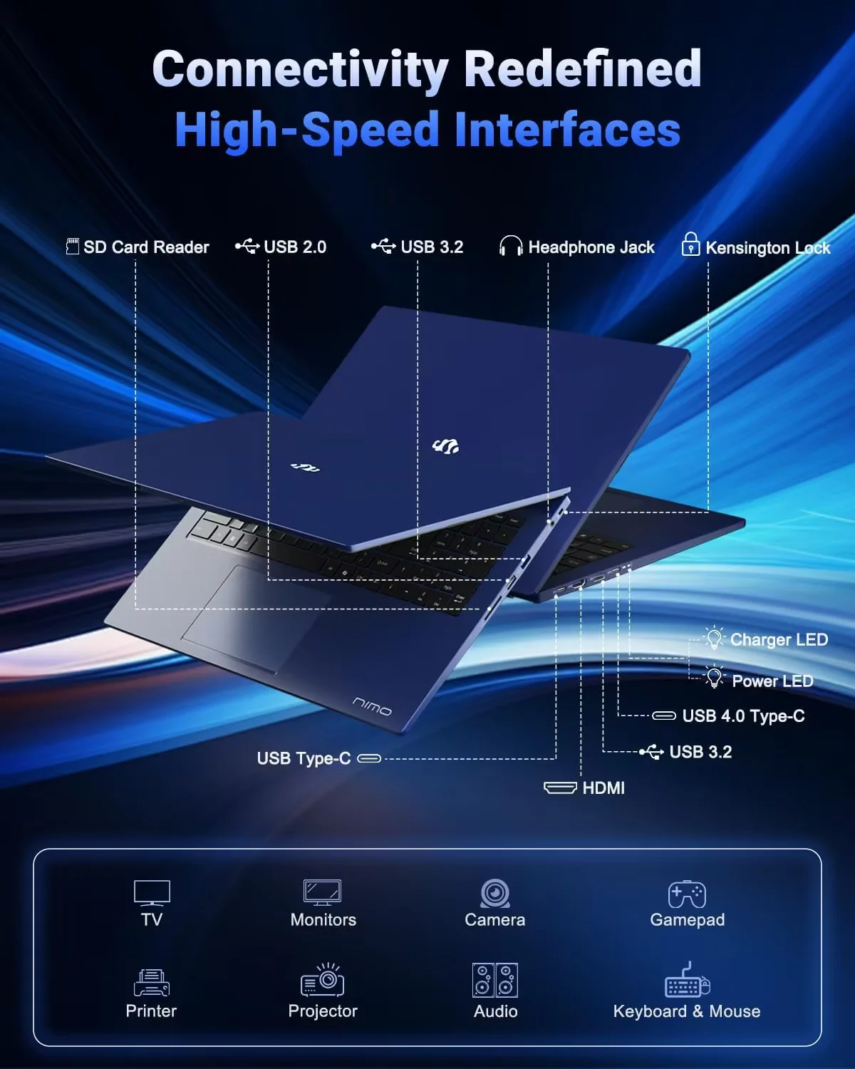 17.3" IPS FHD New Gaming Laptop, AMD Ryzen 7 8745HS 32GB DDR5 RAM 1TB SSD ( up to 4.9GHz) Radeon 780M Graphics Business Computer with 100W Type-C Backlit Keyboard, Fingerprint USB-C 4.0 - Image 3