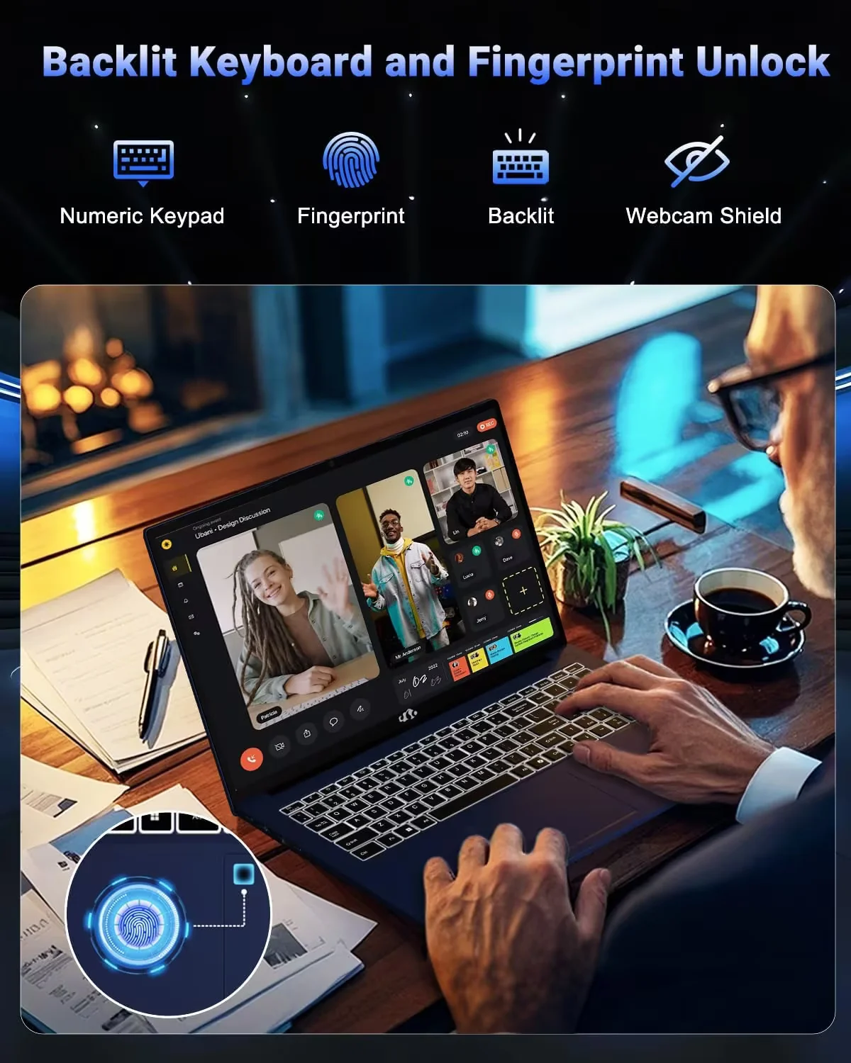 17.3" IPS FHD New Gaming Laptop, AMD Ryzen 7 8745HS 32GB DDR5 RAM 1TB SSD ( up to 4.9GHz) Radeon 780M Graphics Business Computer with 100W Type-C Backlit Keyboard, Fingerprint USB-C 4.0 - Image 7