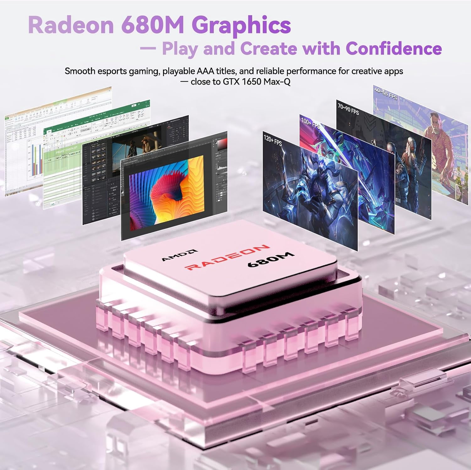 17.3" FHD Gaming Laptop AMD Ryzen 7 7735HS 64GB DDR5 RAM 1TB SSD (Beats i7-12650H, 8 Cores 16 Threads) with Radeon 680M Graphics 100W Type-C Wi-Fi 6E Backlit Keyboard Fingerprint - Image 3