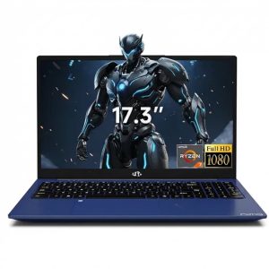 17.3" FHD Gaming Laptop AMD Ryzen 7 7735HS 32GB DDR5 RAM 2TB SSD (8-Core/16-Thread, Beats i7-12650H) with AMD Radeon 680M Graphics 100W USB-C Wi-Fi 6E Backlit Keyboard Fingerprint Sensor 58Wh Battery