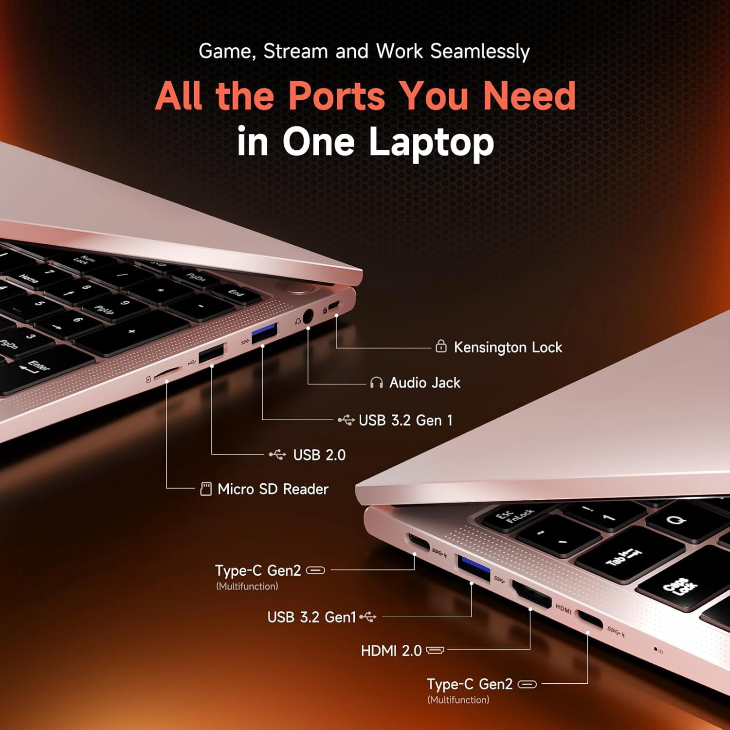 15.6" IPS FHD Gaming Laptop AMD Ryzen 7 7735HS 16GB DDR5 RAM 256GB SSD (Up to 4.75GHz, Beat i7-12650H) with AMD Radeon 680M Graphics-180° Viewing-HDMI-Backlit Keyboard Portable for Business College - Image 6