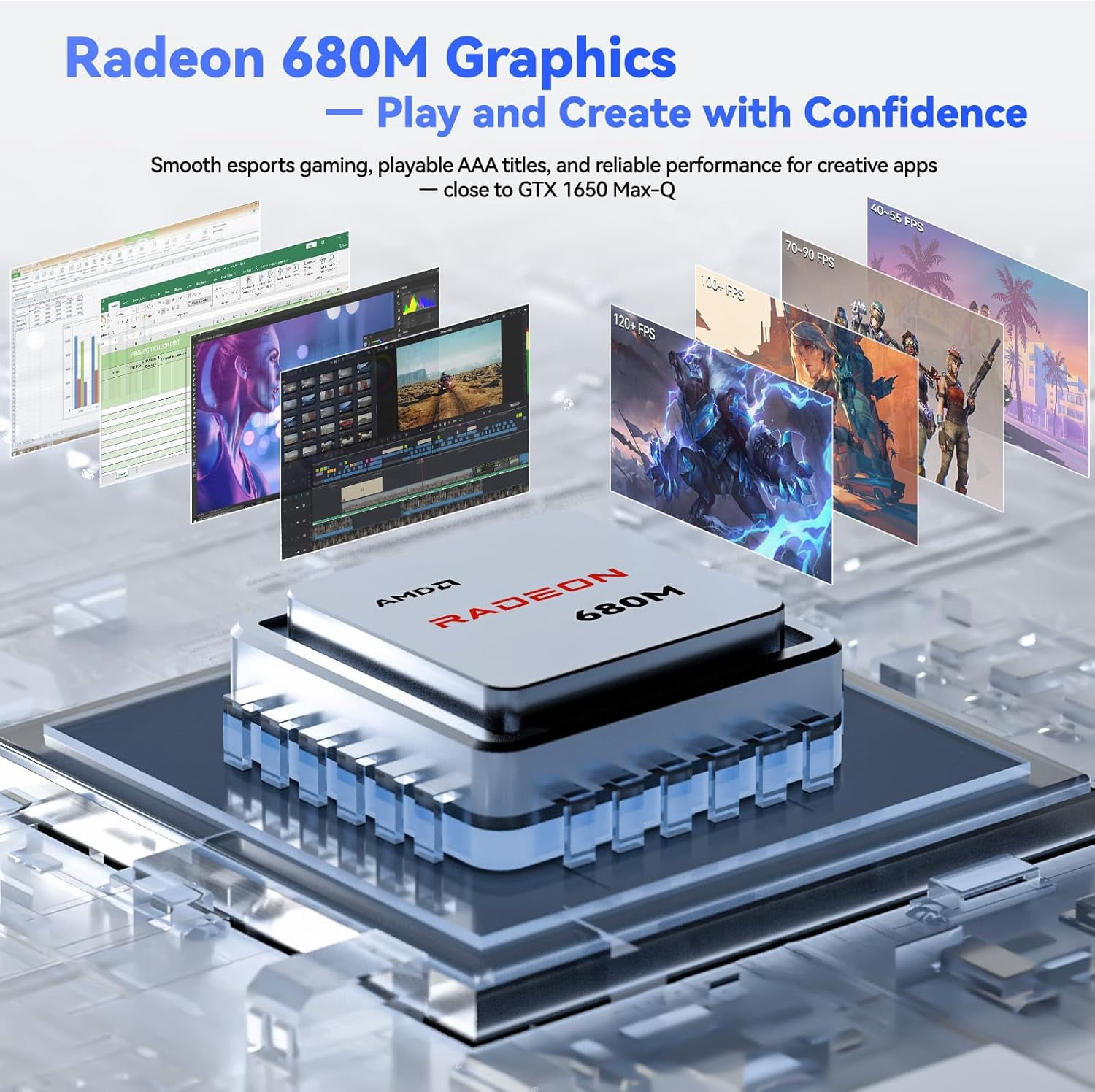 17.3" FHD Gaming Laptop AMD R7 7735HS 64GB DDR5 RAM 1TB SSD (8-Core, Beats i7-12650H) with Radeon 680M 100W Type-C Wi-Fi 6E Backlit Keyboard Fingerprint - Image 3