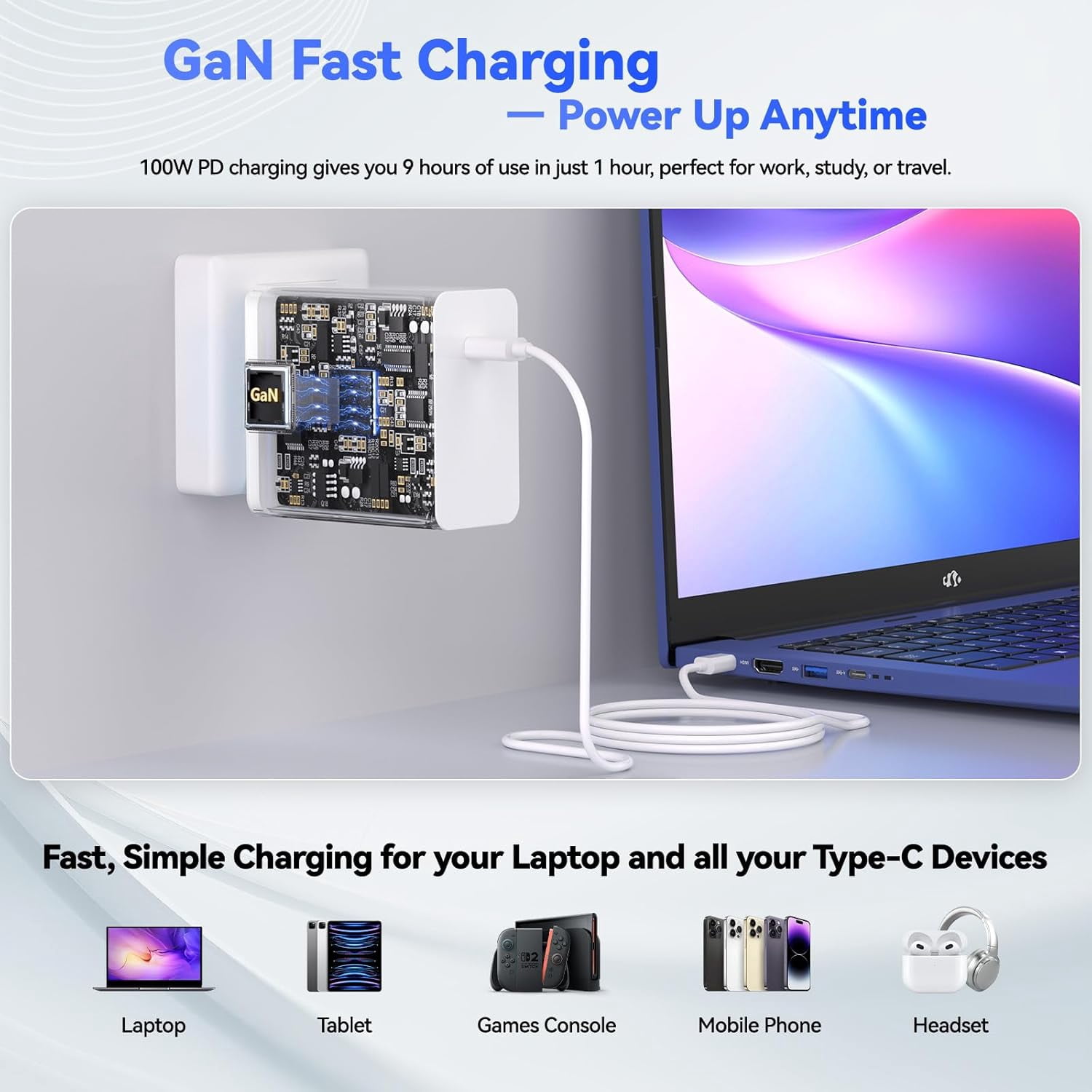 17.3" FHD Gaming Laptop AMD R7 7735HS 64GB DDR5 RAM 1TB SSD (8-Core, Beats i7-12650H) with Radeon 680M 100W Type-C Wi-Fi 6E Backlit Keyboard Fingerprint - Image 5