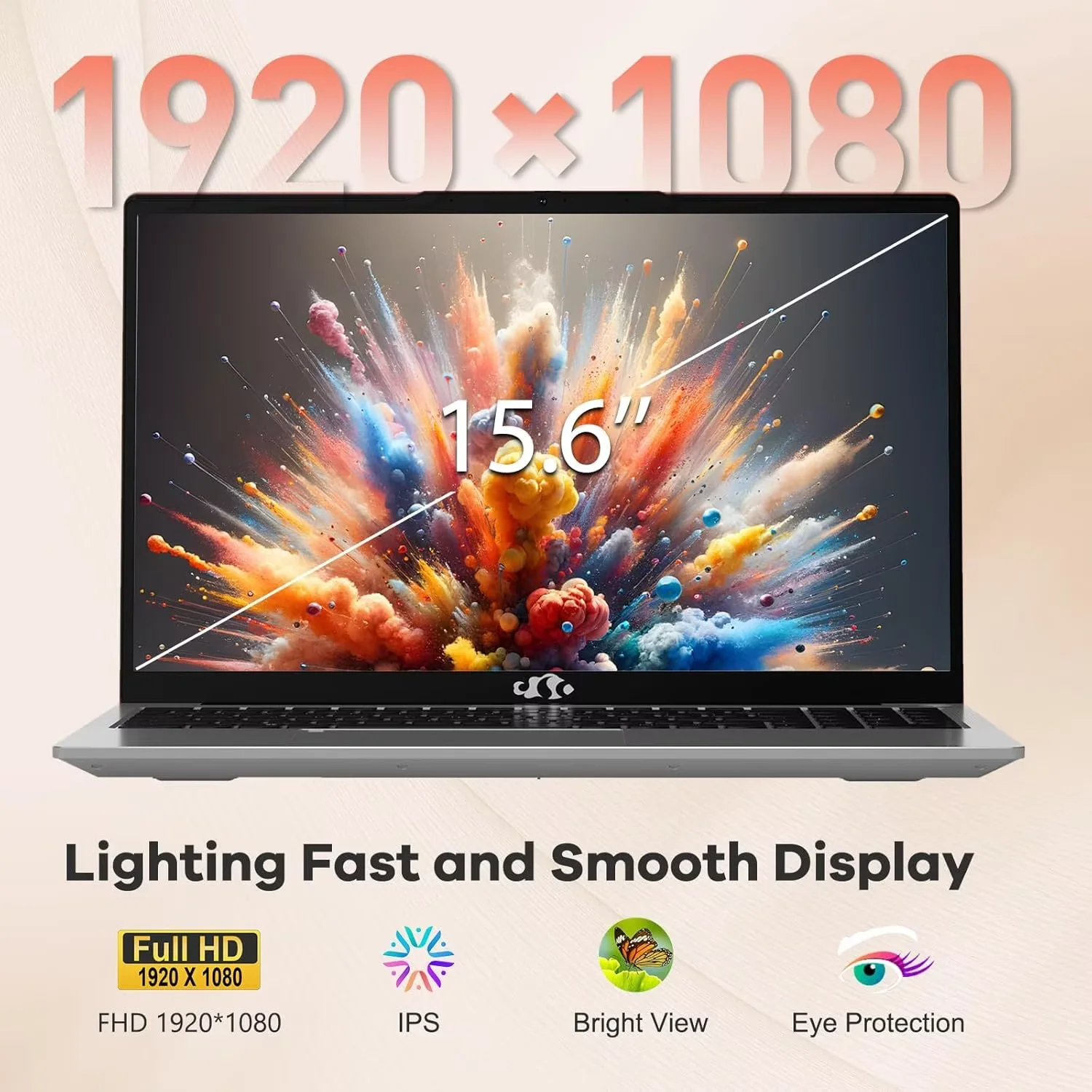 15.6" FHD Business-Gaming-Laptop 6-Cores AMD Ryzen 5 6600H(Up to 4.5 GHz) 660M GPU 32GB DDR5 2TB SSD Laptop-Computer with 100W Type-C Backlit Keyboard Fingerprint-Red - Image 5