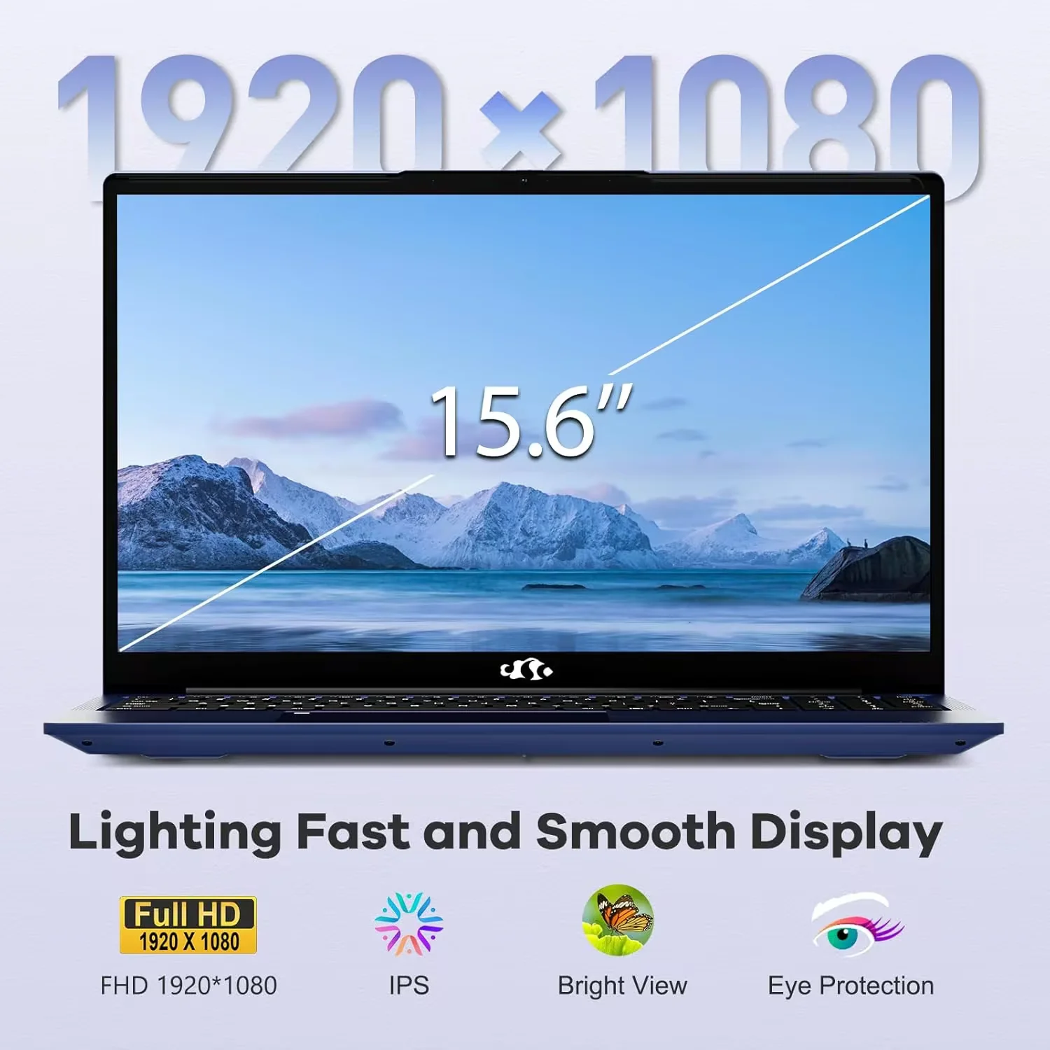 15.6" IPS FHD Gaming Laptop, 6 Cores AMD Ryzen 5 6600H 16GB DDR5 RAM 1TB SSD 660M 6nm GPU-Computer with 100W Type-C Backlit Keyboard, Fingerprint Blue - Image 5