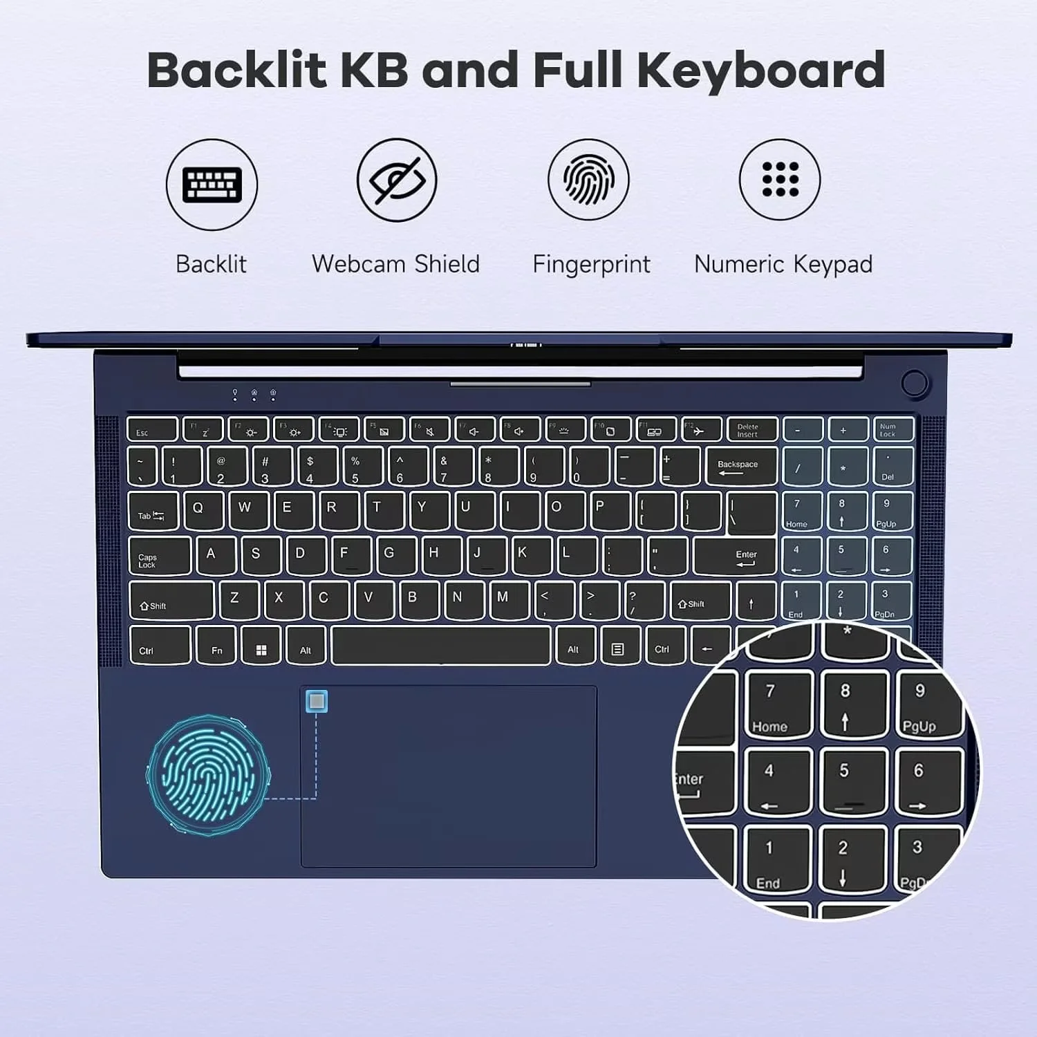15.6" Gaming Laptop,IPS FHD Laptop AMD Ryzen 5 6600H 6-Cores 660M GPU 32GB DDR5 RAM 1TB SSD(Beat i7-1165G7, Up to 4.5GHz) Computer with 100W GaN Type C Fingerprint Backlit Keyboard Win 11 - Image 5