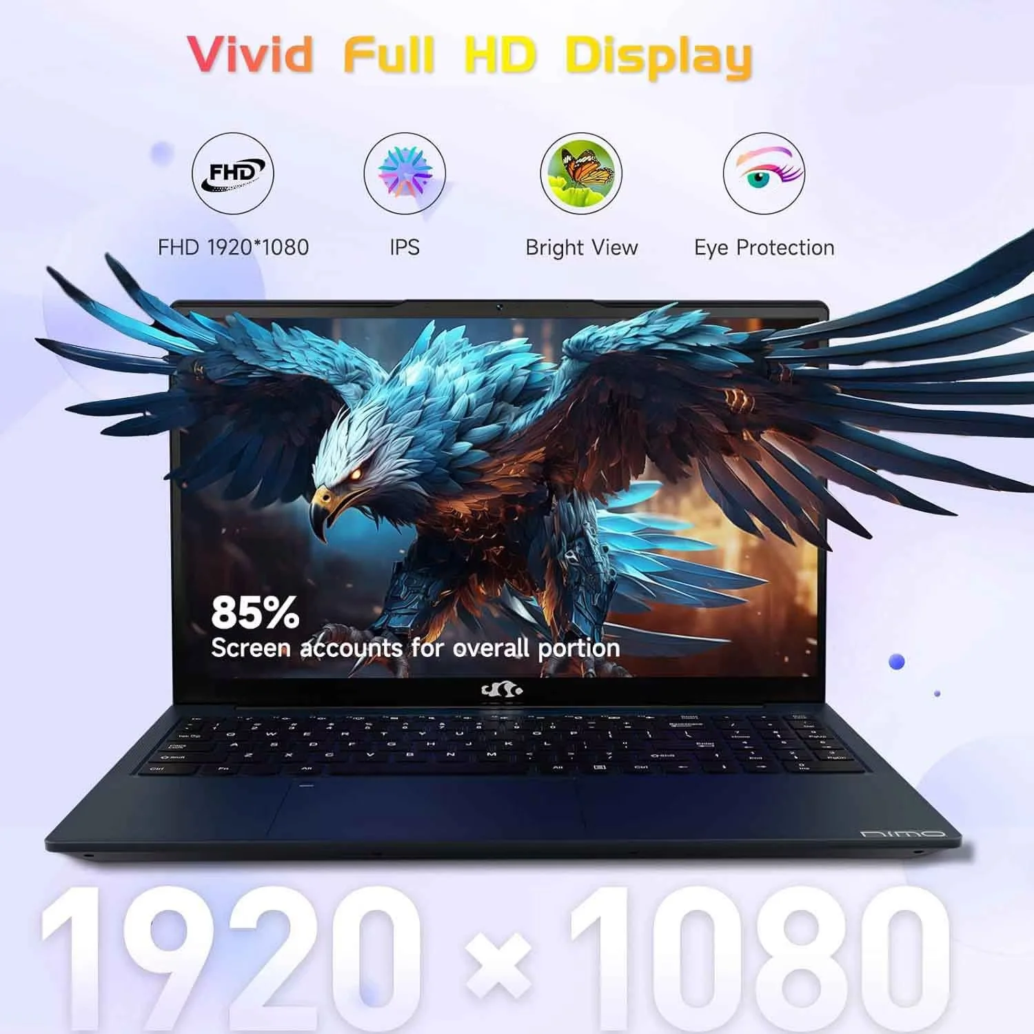 15.6" Gaming Laptop,IPS FHD Laptop AMD Ryzen 5 6600H 6-Cores 660M GPU 32GB DDR5 RAM 1TB SSD(Beat i7-1165G7, Up to 4.5GHz) Computer with 100W GaN Type C Fingerprint Backlit Keyboard Win 11 - Image 6