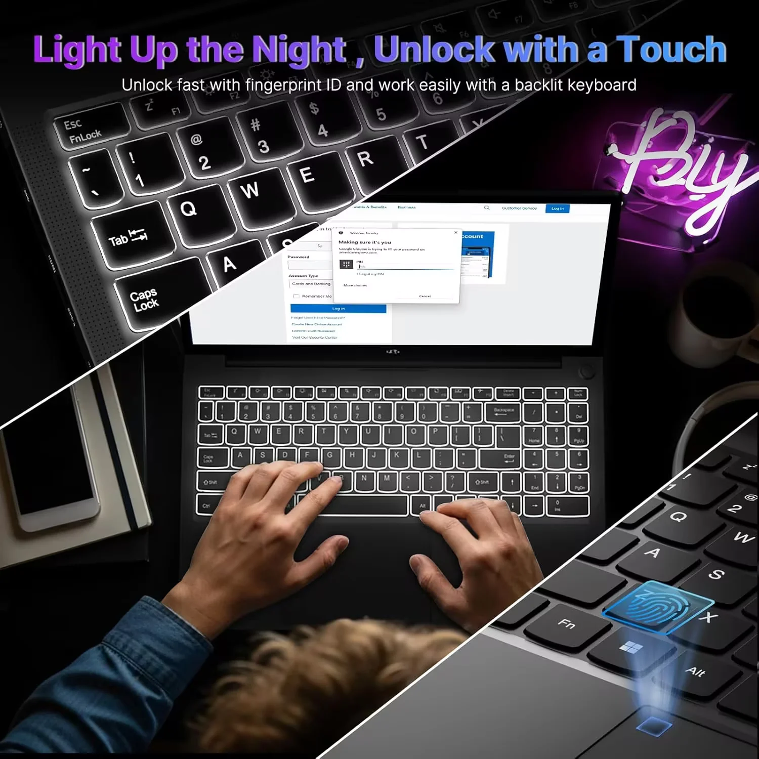 17.3" Gaming Laptop, AMD Ryzen 9 8945HS (Beats i9-13900H, Up to 5.2GHz), AMD Radeon 780M Graphics, 16GB RAM, 1TB SSD, FHD IPS Display, 100W PD, Backlit Keyboard, Fingerprint Blue - Image 7