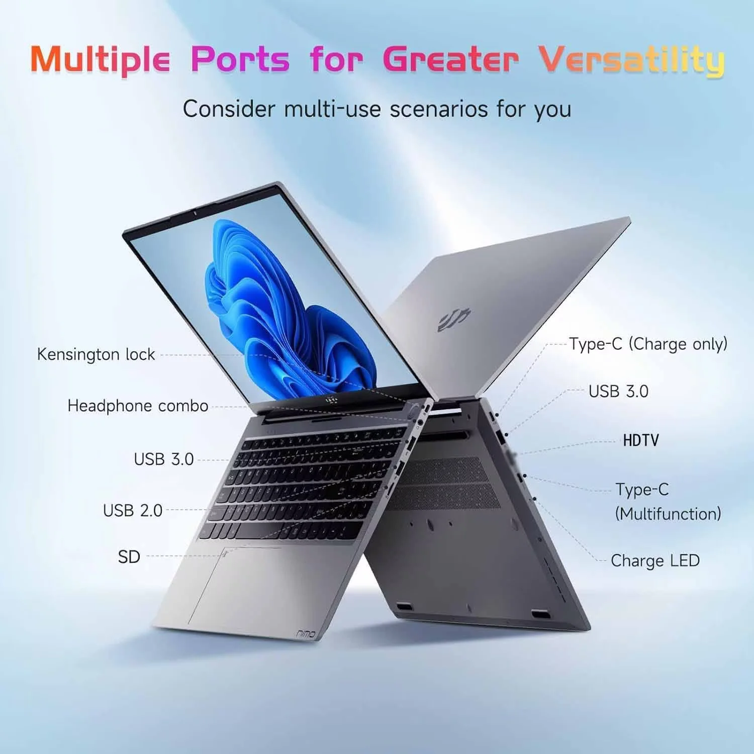 15.6" Gaming Laptop,IPS FHD Laptop AMD Ryzen 5 6600H 6-Cores 660M GPU 32GB DDR5 RAM 1TB SSD(Beat i7-1165G7, Up to 4.5GHz) Computer with 100W GaN Type C Fingerprint Backlit Keyboard Win 11 - Image 5