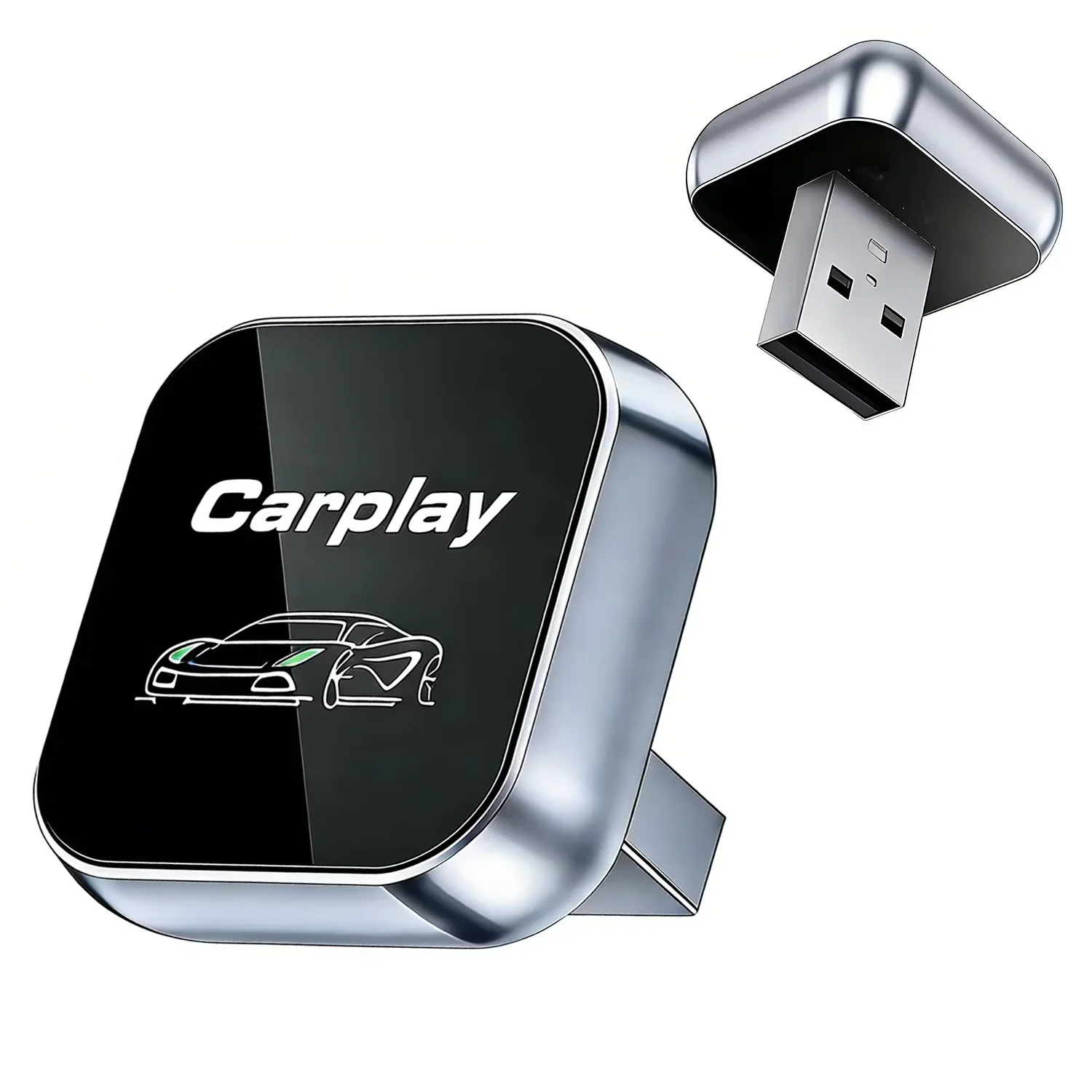 2026 Upgraded 2-in-1 Wireless CarPlay Adapter for iPhone & Android, Plug and Play, Fast Auto-Connect, Realtek 8730E Chip Stable & No Latency, Mini Wired to Wireless Adapter with USB-A/Type-C Port