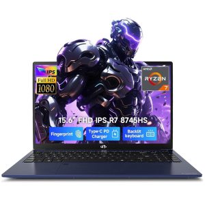 15.6" FHD Creator Laptop - AMD Ryzen 7 8745HS (Up to 4.9GHz) 16GB DDR5 RAM 512GB SSD (8-Core Zen 4) with Radeon 780M Graphics 15.5H Battery WiFi 6E USB4 Backlit Keyboard Windows 11 Pro