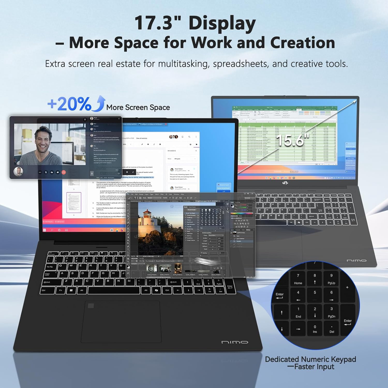 17.3" FHD 144Hz Professional AI Laptop - AMD Ryzen AI 370 64GB DDR5 RAM 2TB SSD (50 TOPS NPU) with Radeon 890M Graphics USB 4.0 eGPU Support 100W PD Charging Local AI Workstation Black - Image 6