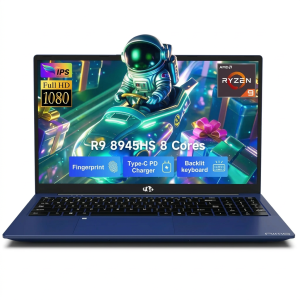 17.3" FHD Gaming Laptop - AMD Ryzen 9 8945HS 16GB DDR5 RAM 1TB SSD (Beat i9-13900H, Up to 5.2GHz) with Radeon 780M GPU 100W PD Type-C AI-Enhanced for Copilot VR Ready Backlit Keyboard Fingerprint