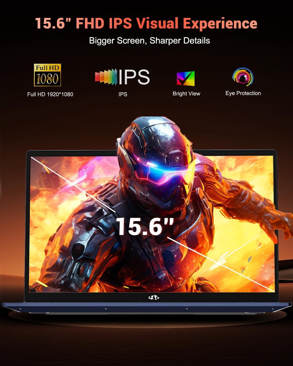 15.6" IPS FHD Gaming Laptop 64GB DDR5 RAM 2TB SSD AMD Ryzen 7 8745HS (8 Cores Up to 4.9GHz) Radeon 780M Graphics with 100W Type-C Backlit Keyboard Fingerprint USB-C 4.0 Blue - Image 5