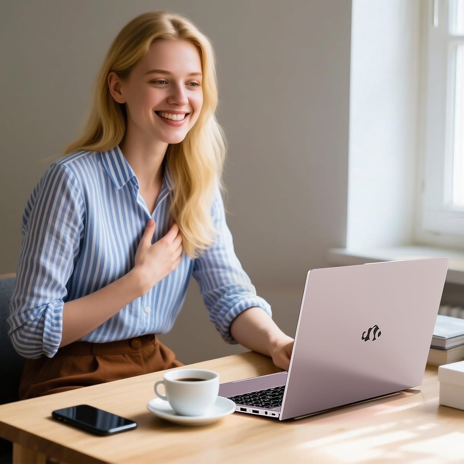 15.6" IPS FHD Laptop 16GB RAM 512GB SSD AMD Ryzen 7 8745HS (4.9GHz, Beat R9 7940HS) with Radeon 780M WiFi 6E USB4 All-Day Battery 2-Year-Warranty RoseGold - Image 7
