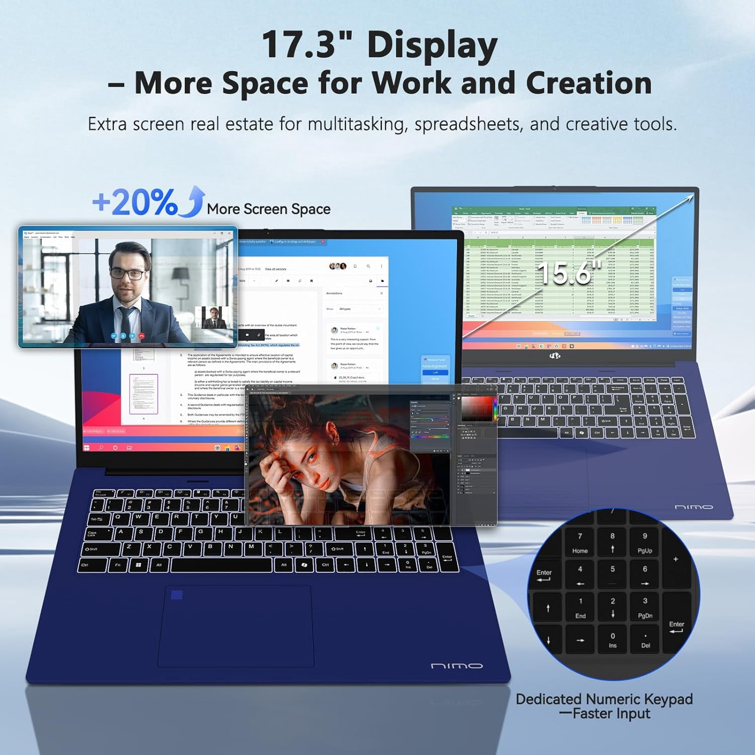 17.3" FHD 144Hz Professional AI Laptop - AMD Ryzen AI 370 (50 TOPS NPU) 32GB RAM 1TB SSD with AMD Radeon 890M Graphics, USB 4.0 eGPU Support, 100W PD Charging, Local AI Workstation for Programmers - Image 6