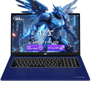 17.3" FHD 144Hz Professional AI Laptop - AMD Ryzen AI 370 (50 TOPS NPU) 32GB RAM 1TB SSD with AMD Radeon 890M Graphics, USB 4.0 eGPU Support, 100W PD Charging, Local AI Workstation for Programmers